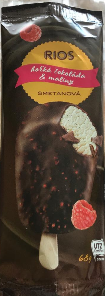 Fotografie - zmrzlina smetanová hořká čokoláda & maliny Rios