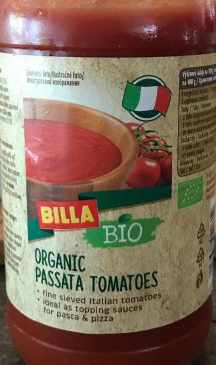 Fotografie - organic passata tomatoes Billa BIO