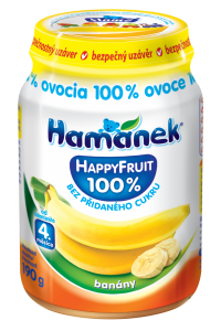 Fotografie - přesnídávka s banány HappyFruit 100% Hamánek