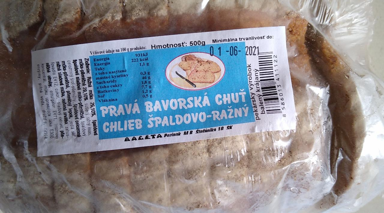 Fotografie - Chléb špaldovo-ražný Pravá bavorská chuť Bageta Pezinok