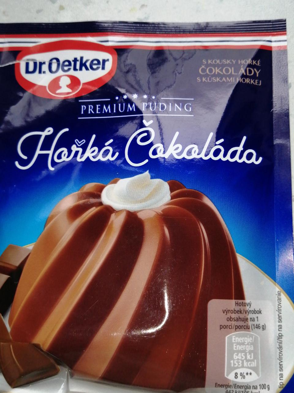 Fotografie - Premium puding Hořká čokoláda Dr.Oetker hotový výrobek
