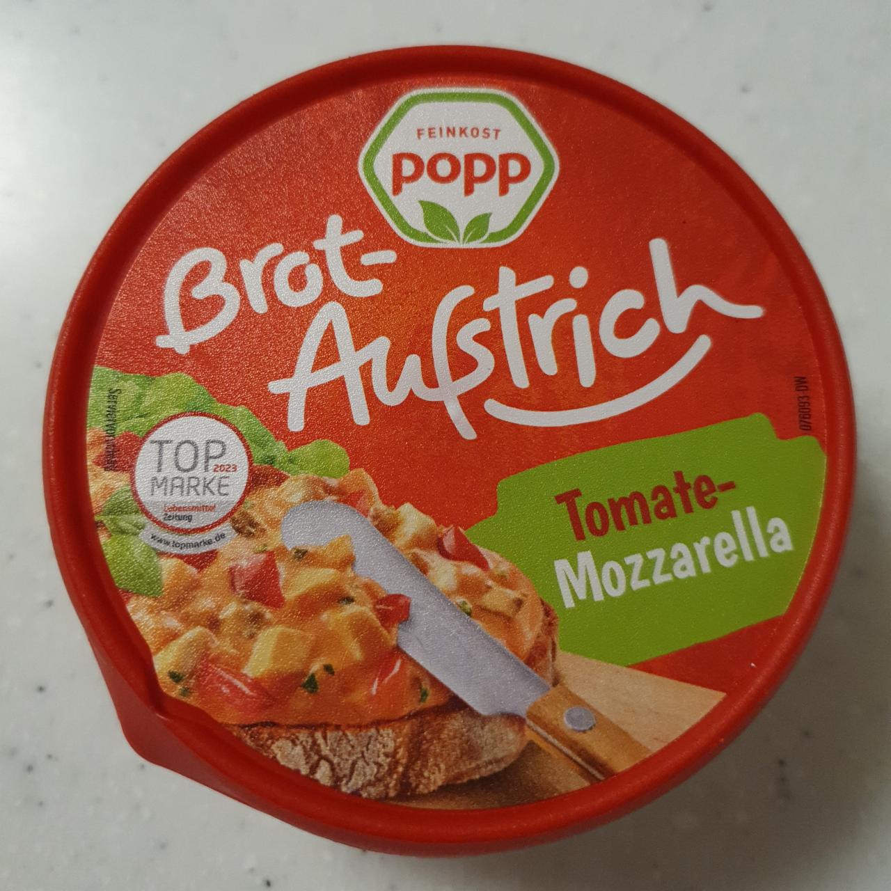 Fotografie - BrotAufstrich Tomate-Mozzarella Feinkost Popp