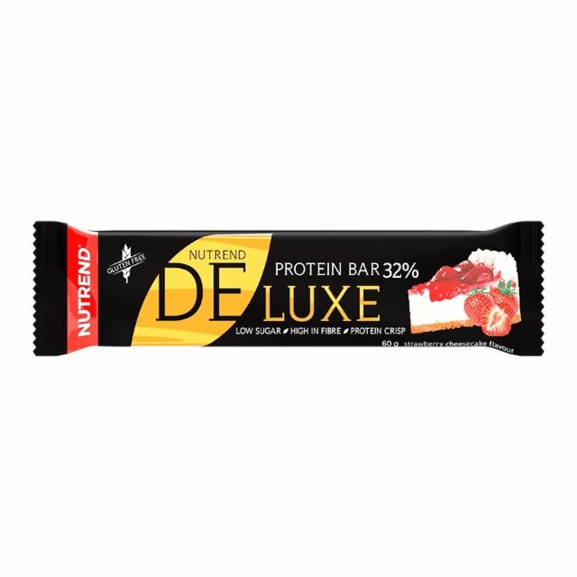 Fotografie - Deluxe protein bar 32% strawberry cheesecake (jahodový cheesecake v mléčné čokoládě) Nutrend