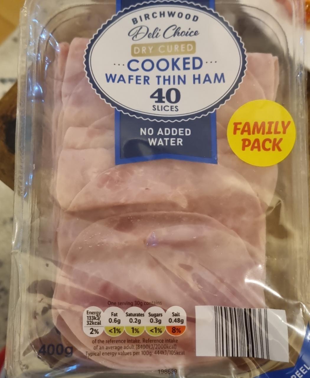Fotografie - Wafer Thin Cooked Ham Slices Birchwood
