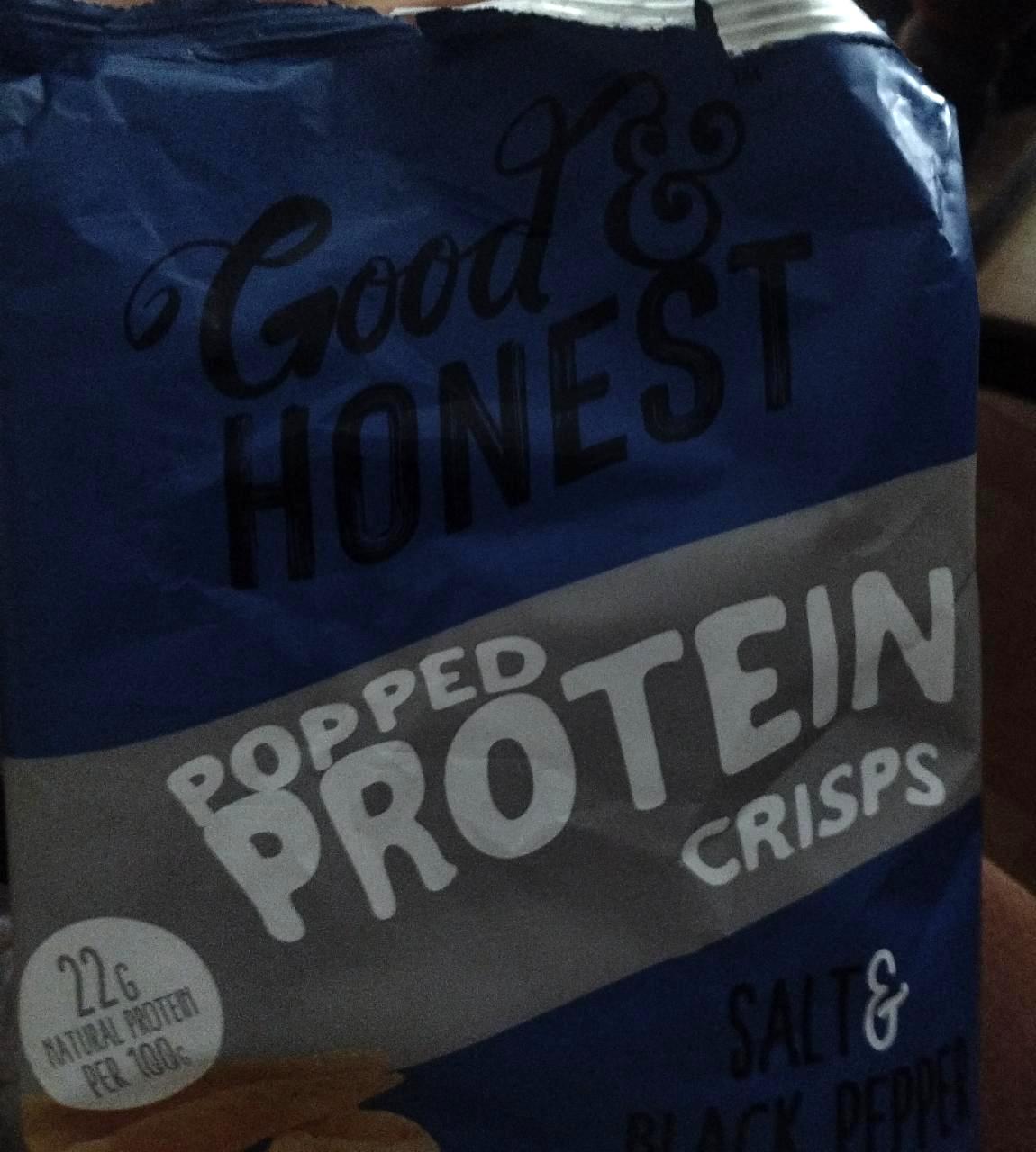 Fotografie - Popped Protein Crisps Salt & Black Pepper Good & Honest