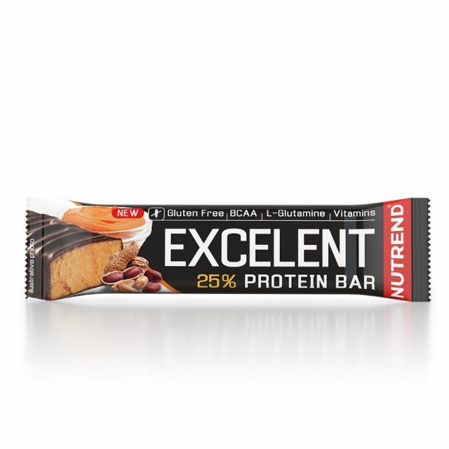 Fotografie - Excelent 25% protein bar peanut butter with real milk chocolate (arašídové máslo v mléčné čokoládě) Nutrend
