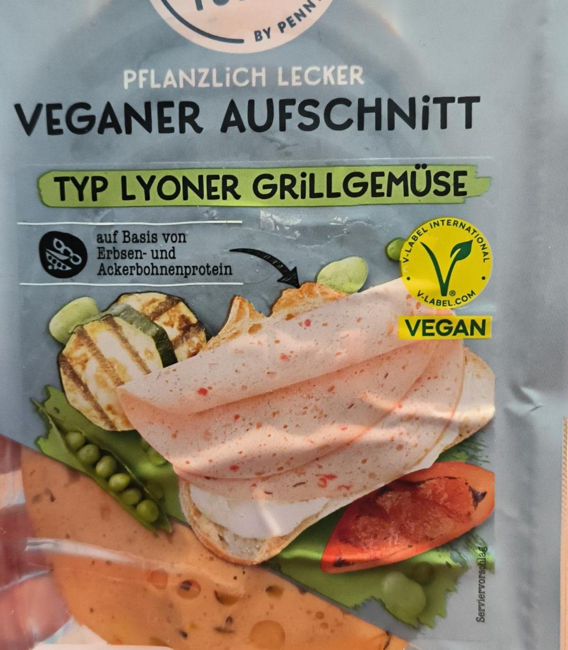 Fotografie - veganer aufschnitt typ lyoner grillgemüse