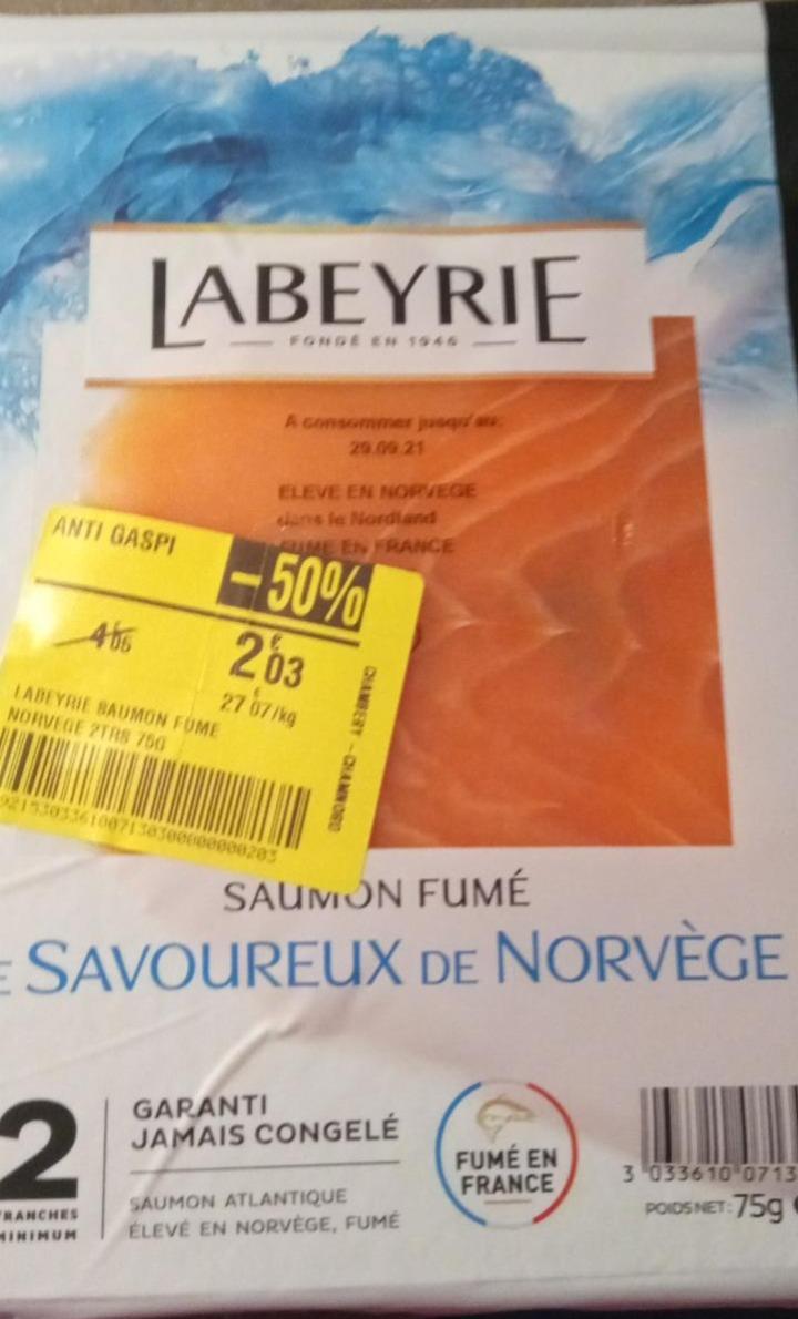 Fotografie - Saumon fumé Le Savoureux de Norvège Labeyrie