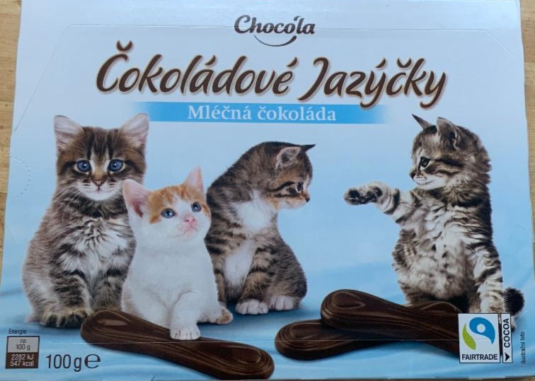 Fotografie - čokoladové jazýčky mléčná čokolada Chocola