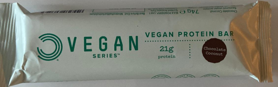 Fotografie - Vegan protein bar chocolate coconut Bulkpowders