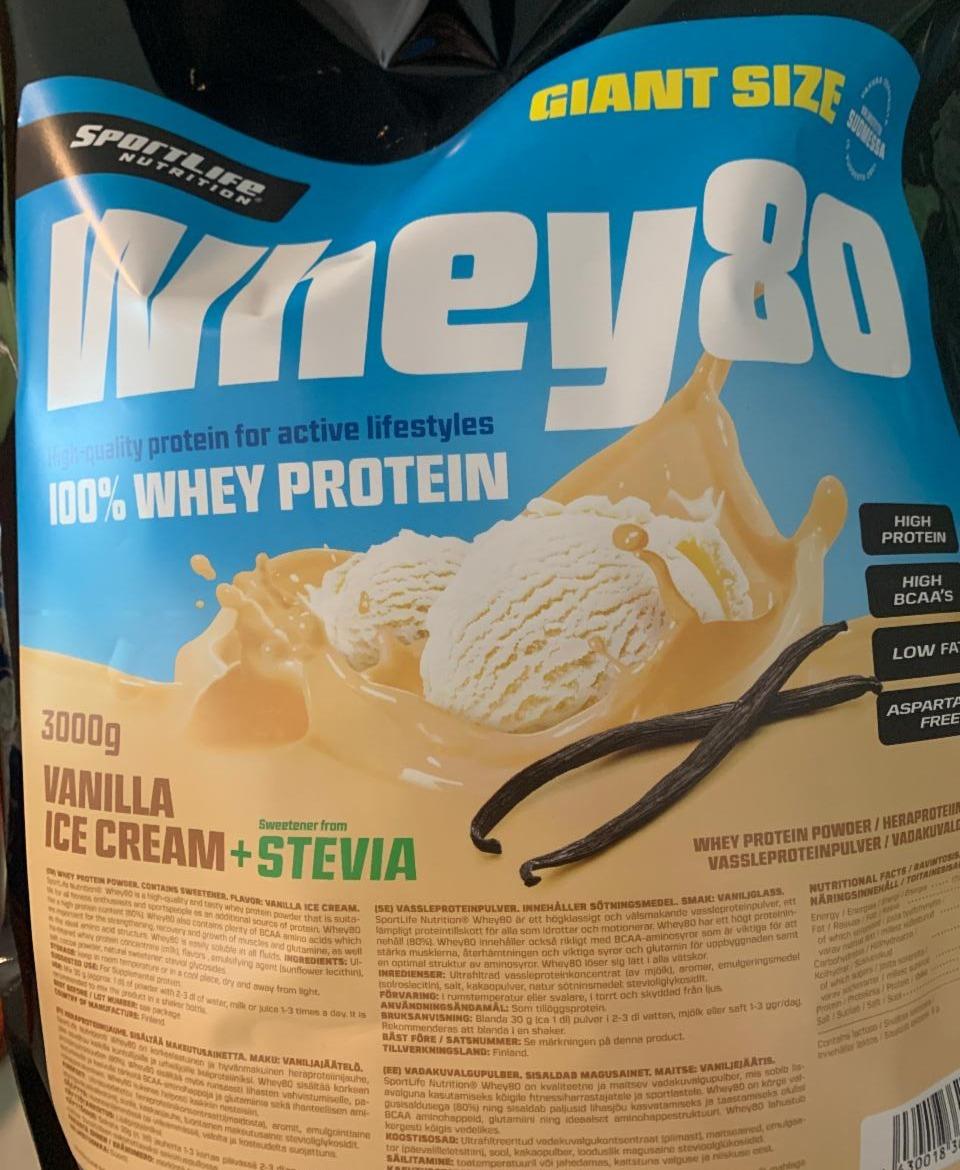 Fotografie - Whey 80 Vanilla Ice cream + stevia Sportlife Nutrition