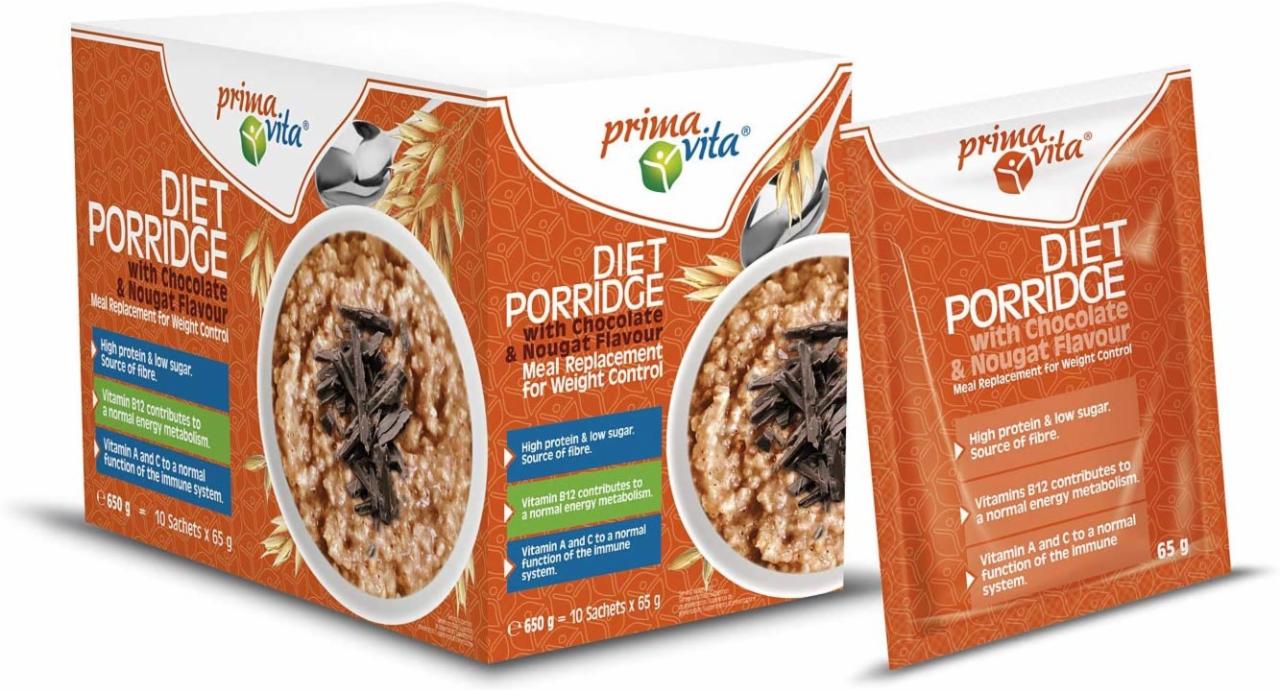 Fotografie - Diet Porridge with Chocolate & Nougat Prima vita