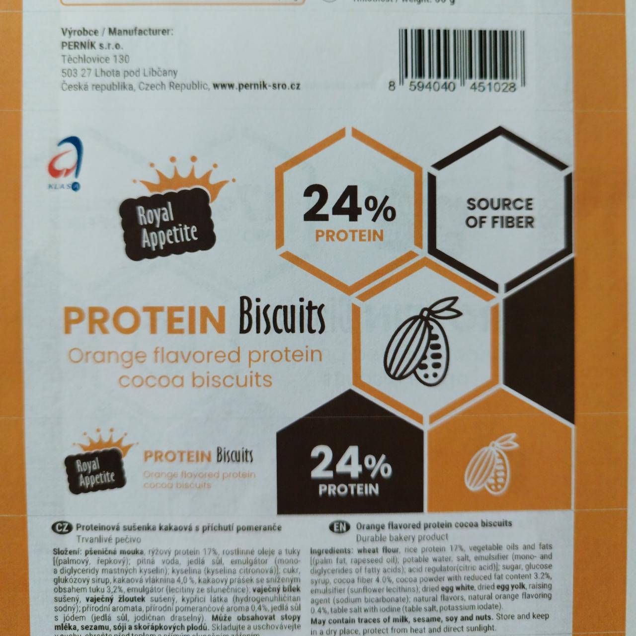 Fotografie - Protein biscuits Orange flavored protein cocoa biscuits Royal Appetite