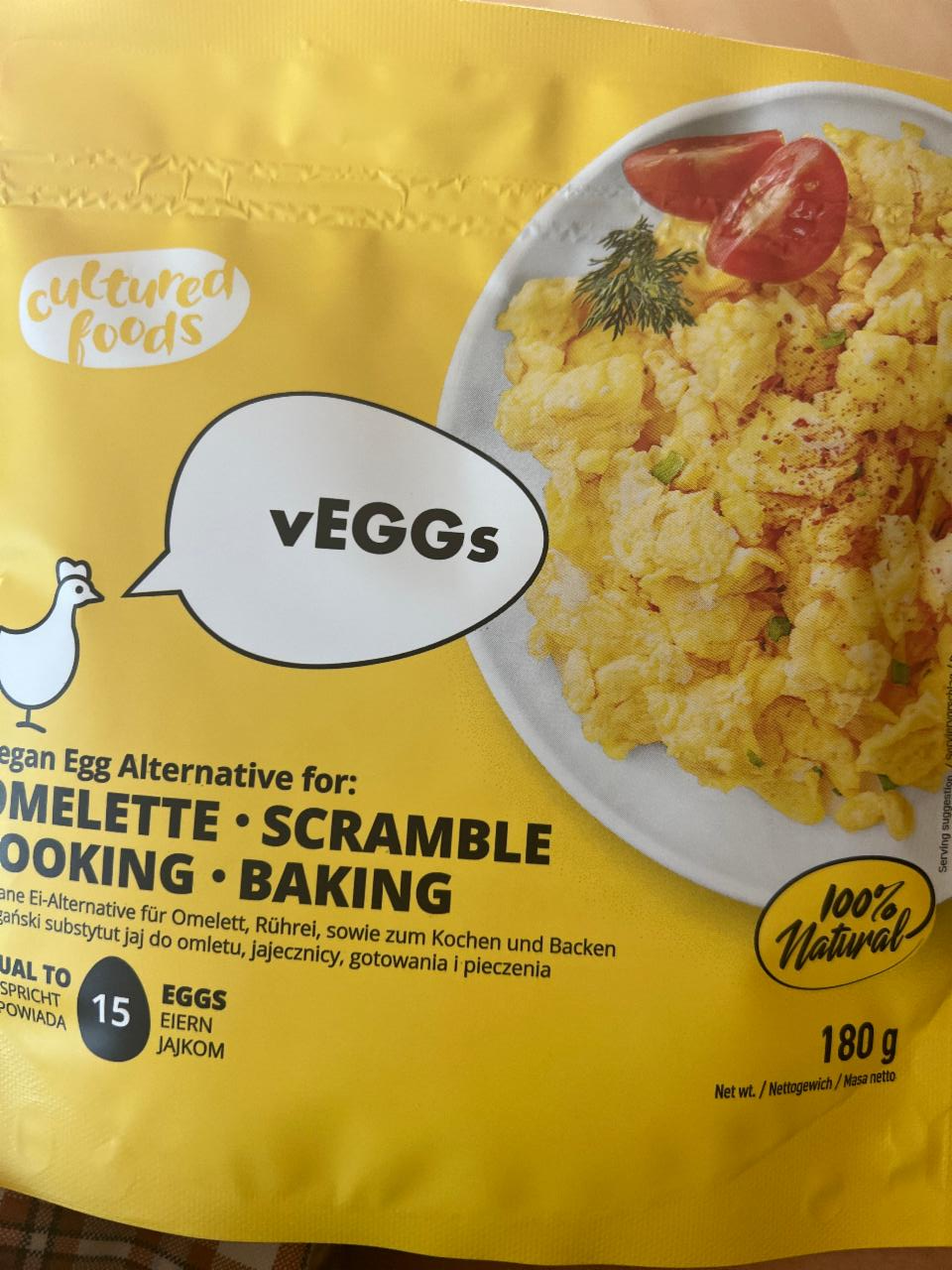 Fotografie - vEGGs Vegan Egg Alternative for Omelette Scramble Cooking Baking Cultured foods