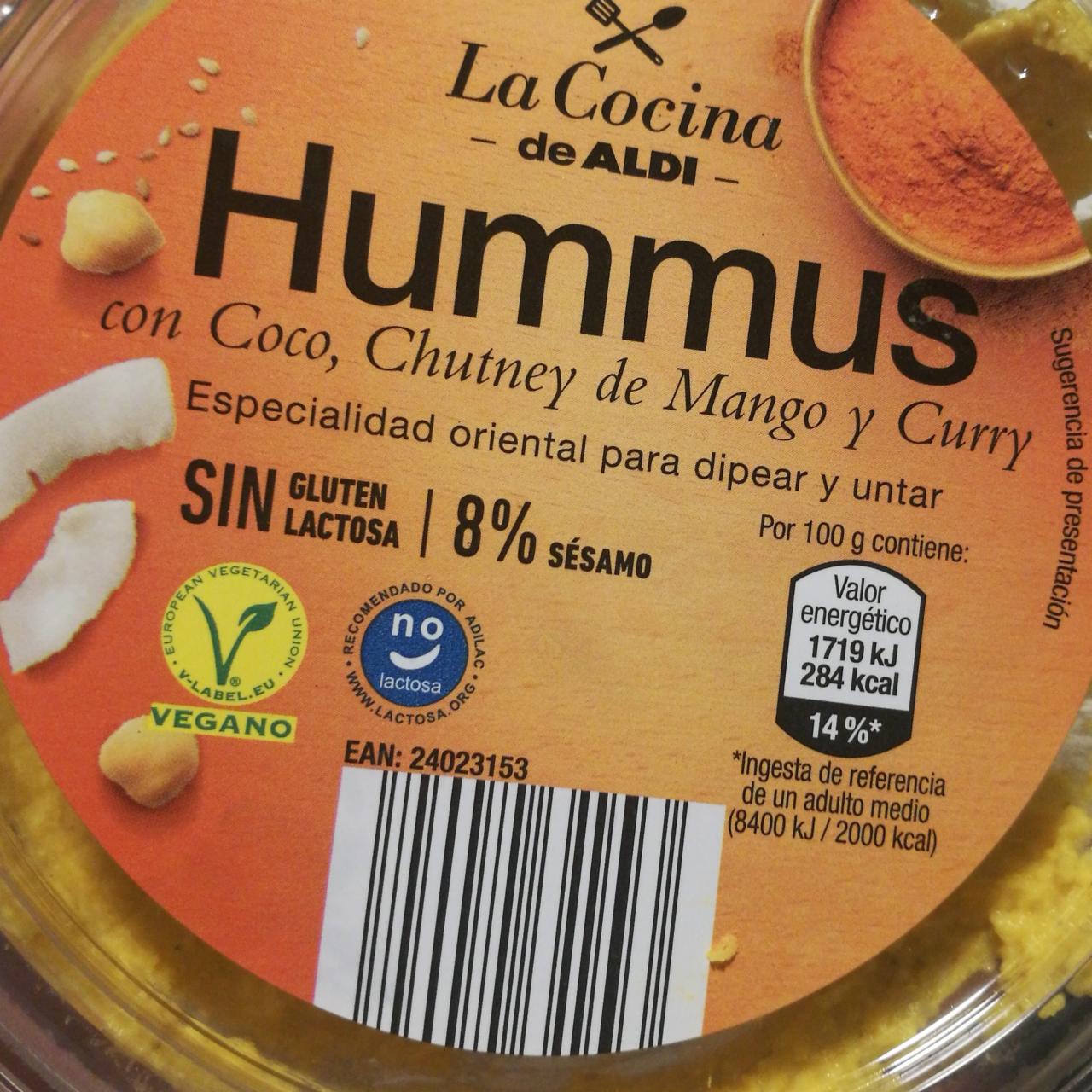 Fotografie - Hummus con Coco, Chutney de Mango y Curry La cocina de Aldi