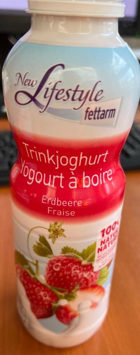 Fotografie - Fettarm Trinkjoghurt Erdbeere New Lifestyle