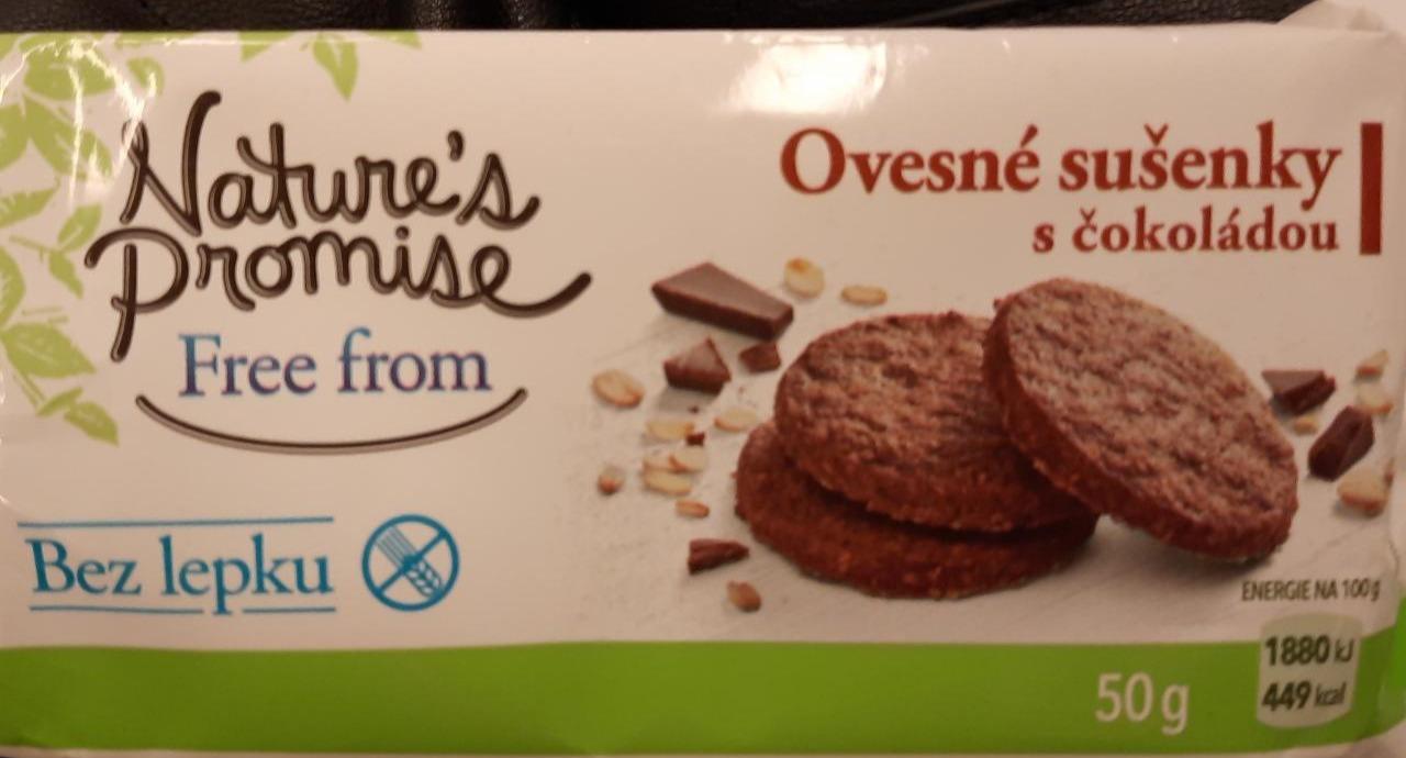 Fotografie - Ovesné sušenky s čokoládou Bez lepku Nature's Promise