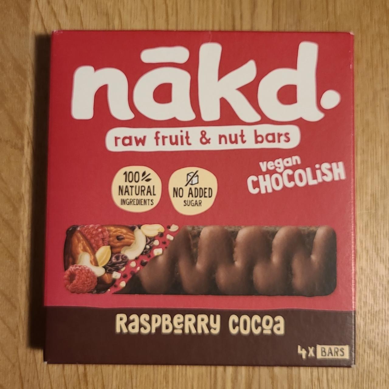 Fotografie - Raspberry Cocoa Chocolish Raw Fruit & Nut Bars Nakd