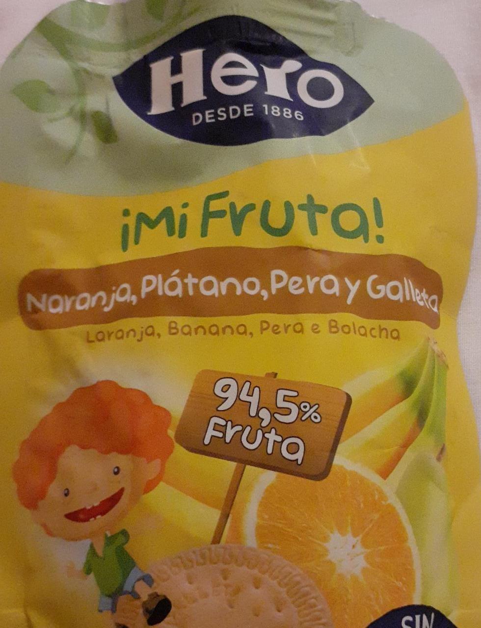 Fotografie - ¡Mi Fruta! Naranja Plátano Pera y Galleta Hero