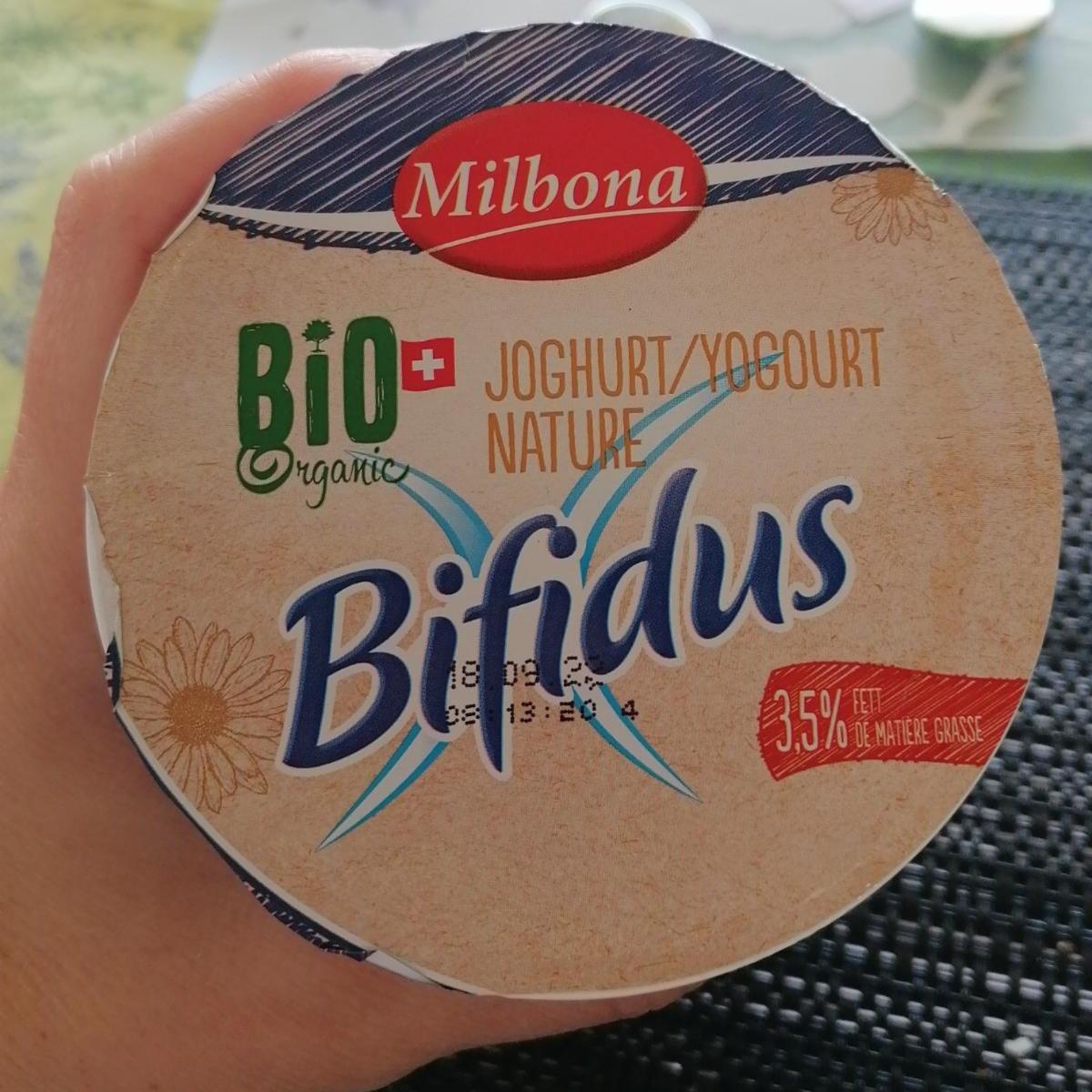 Fotografie - Bio Organic Joghurt Nature Bifidus Milbona