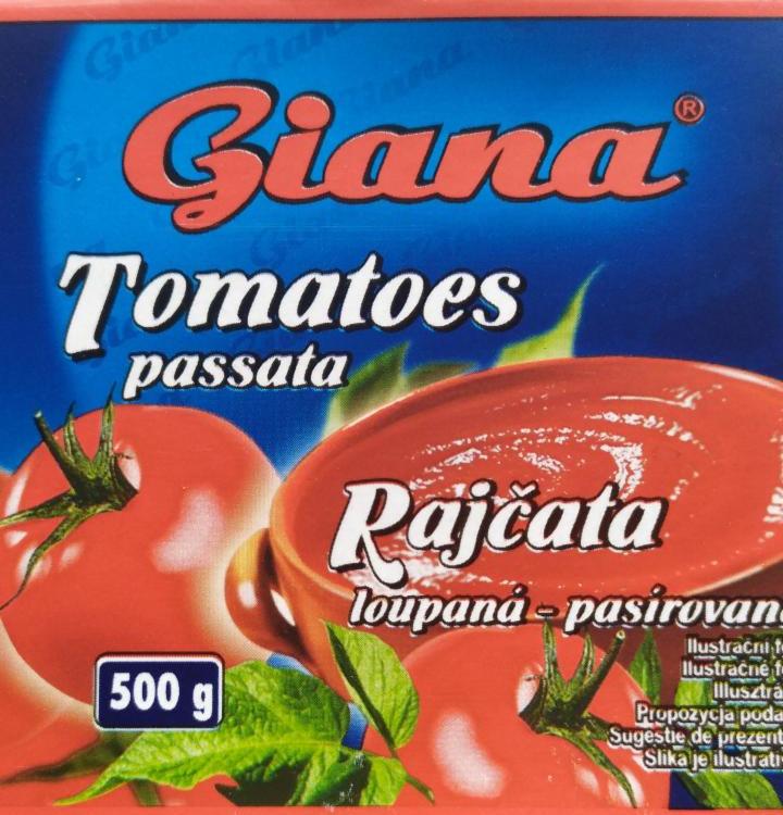 Fotografie - Rajčata loupaná pasírovaná tomatoes passata Giana
