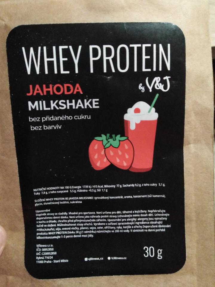 Fotografie - Whey protein Jahoda Milkshake by V&J