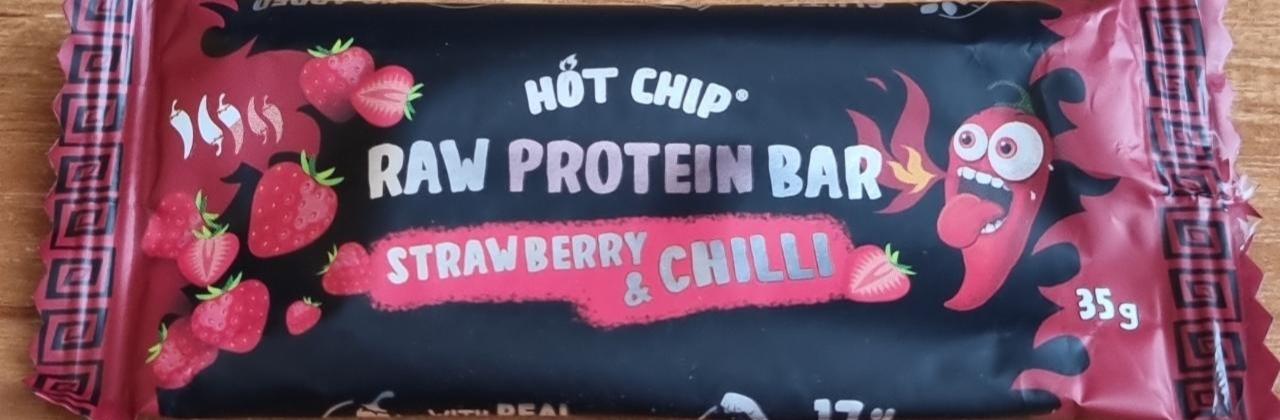 Fotografie - Raw protein bar Hot chip strawberry & chilli