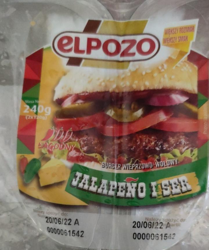 Fotografie - Hiszpański Burger wieprzowo wolowy z jalapeno i serem Elpozo
