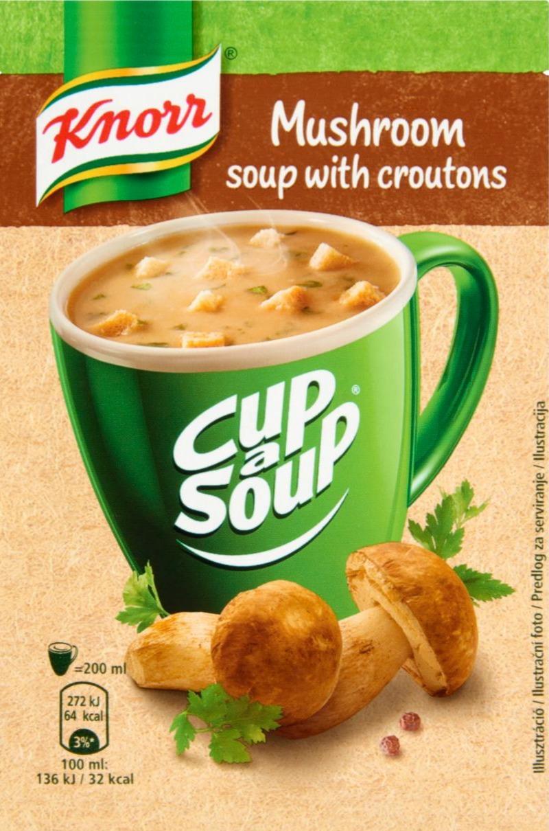 Fotografie - mushroom soup with croutons Knorr