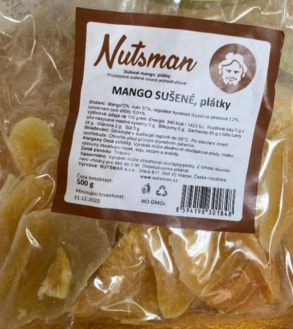 Fotografie - Mango sušené, plátky Nutsman