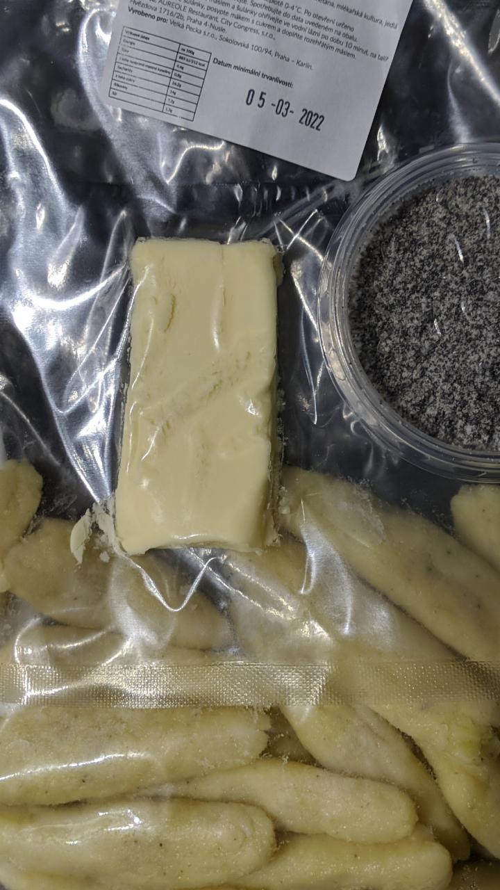 Fotografie - Bramborové šulánky, mák s cukrem, máslo z Aureole 