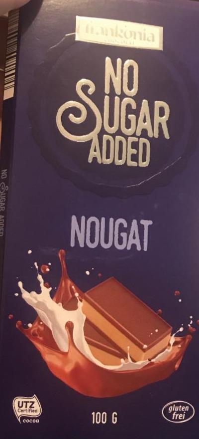 Fotografie - No sugar added nougat čokoláda Frankonia