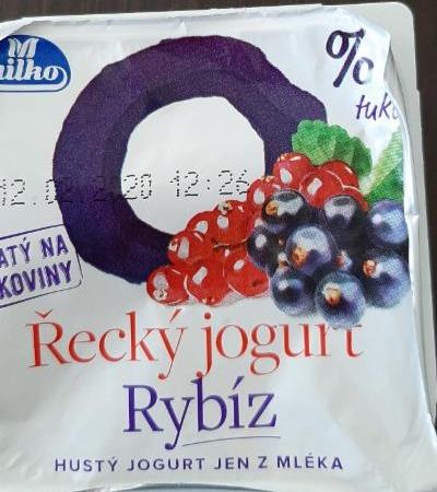 Fotografie - Řecký jogurt Rybíz 0% tuku Milko