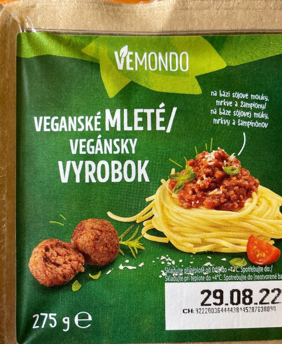 Fotografie - veganské mleté Vemondo sójová mouka mrkev žampiony