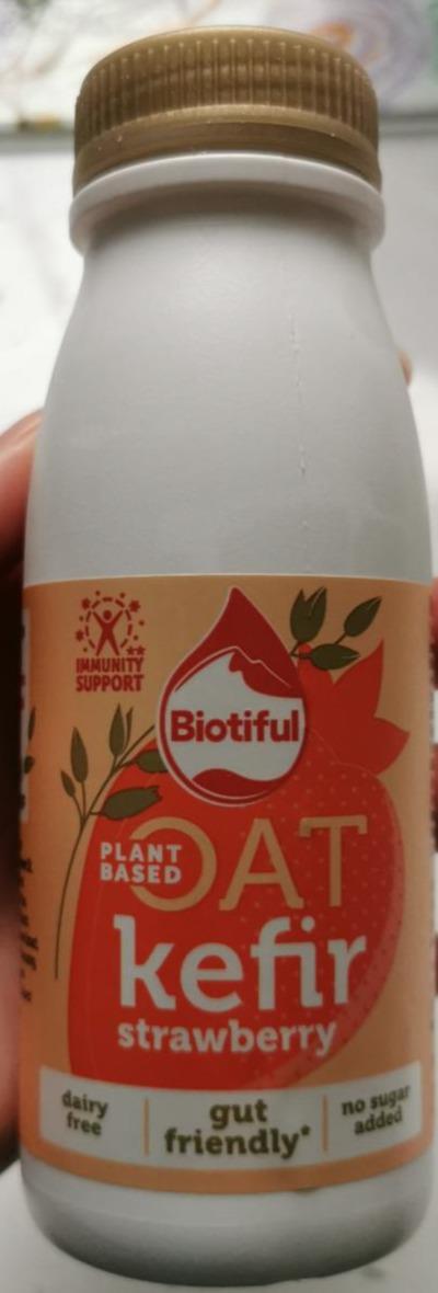 Fotografie - Plant Based Oat Kefir Strawberry Biotiful