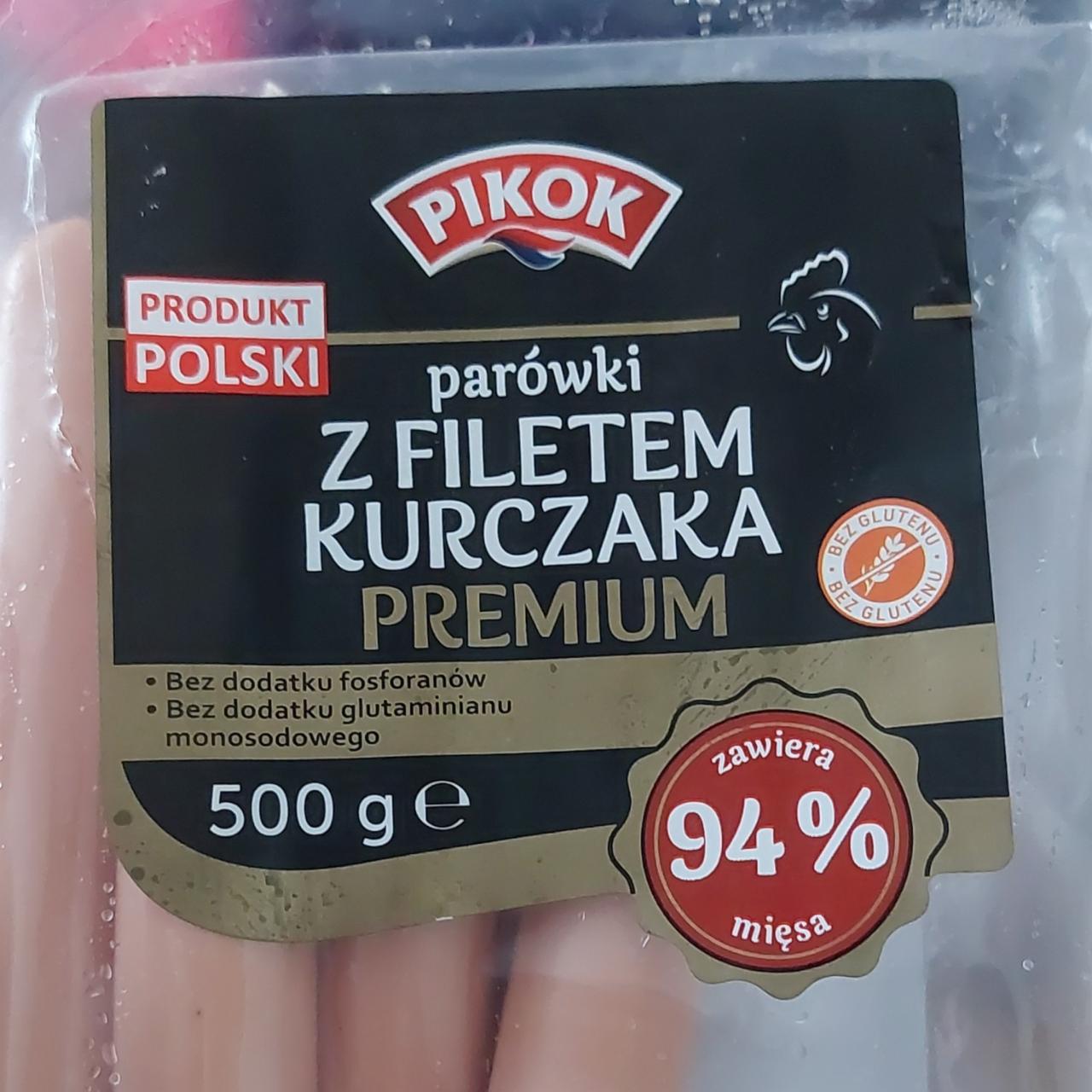 Fotografie - Parówki z filetem kurczaka Premium 94% Pikok