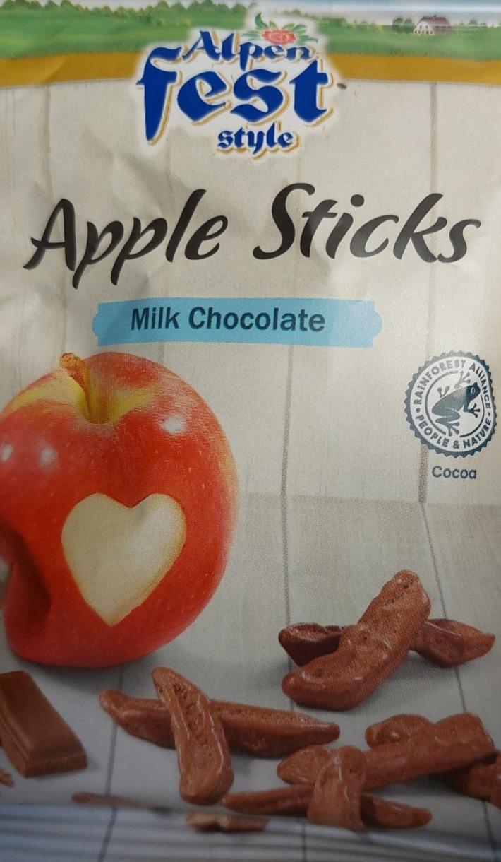 Fotografie - alpen fest Apple sticks milk chocolate