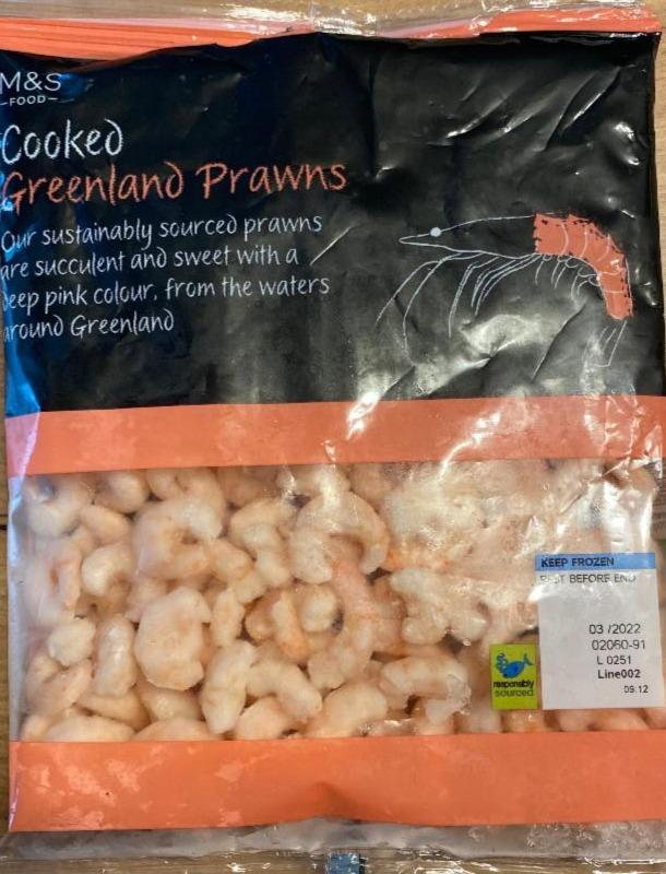 Fotografie - Extra velké vařené grónské krevety, loupané M&S Food