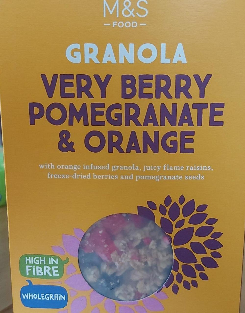 Fotografie - Granola Very berry pomegranate & orange M&S Food