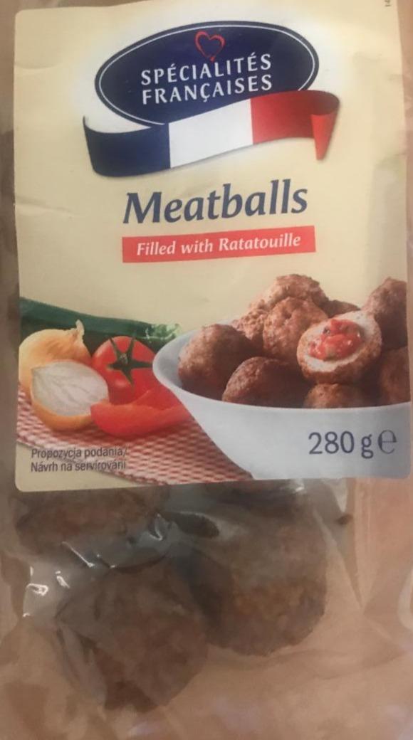 Fotografie - Meatballs filled with ratatouille (masové kuličky se zeleninovou směsí raratouille) Spécialités Françaises