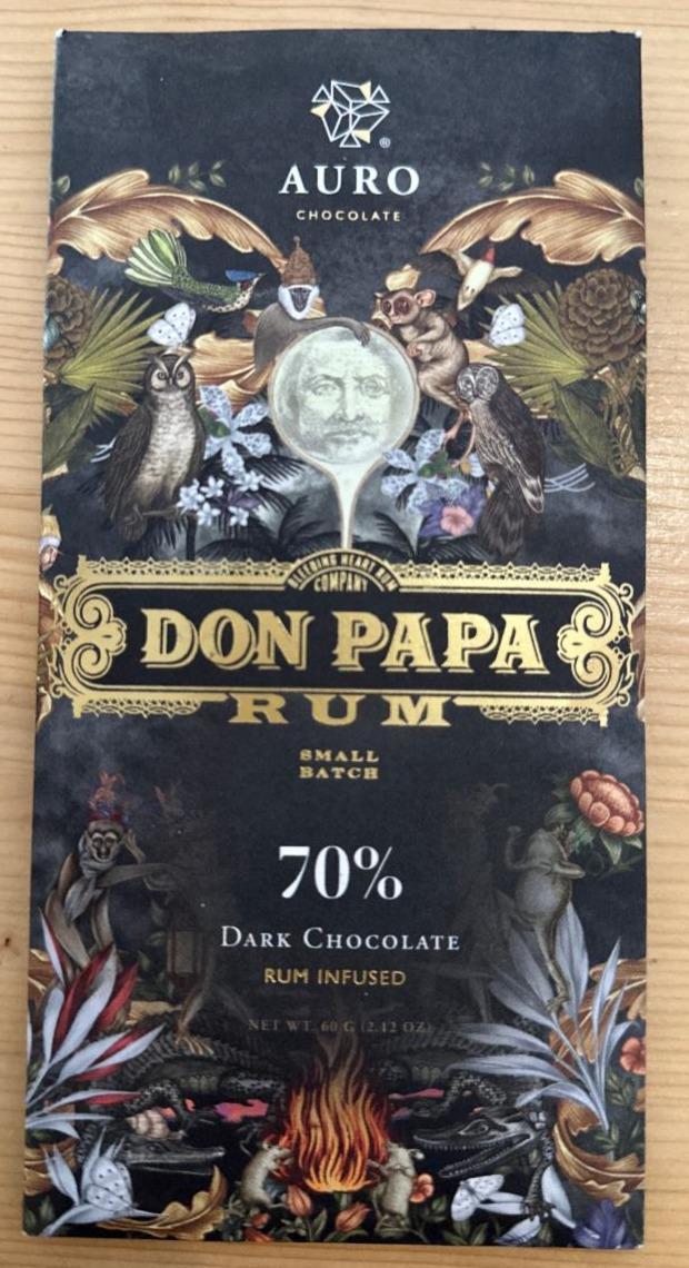 Fotografie - Don Papa Rum Dark Chocolate 70% Rum Infused Auro