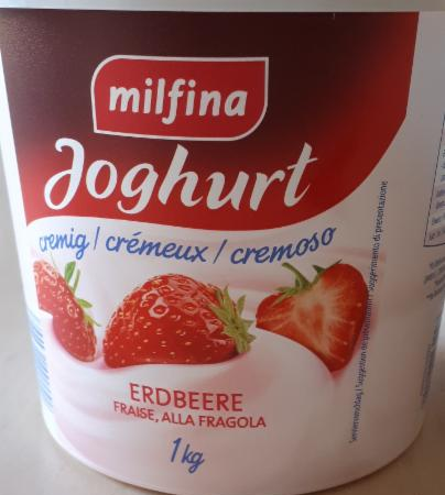 Fotografie - Jogurt cremig Erdbeere