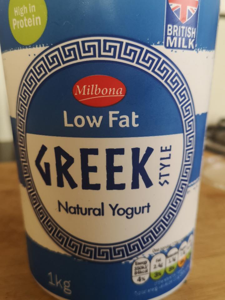 Fotografie - Low fat Greek Style Natural Yogurt Milbona