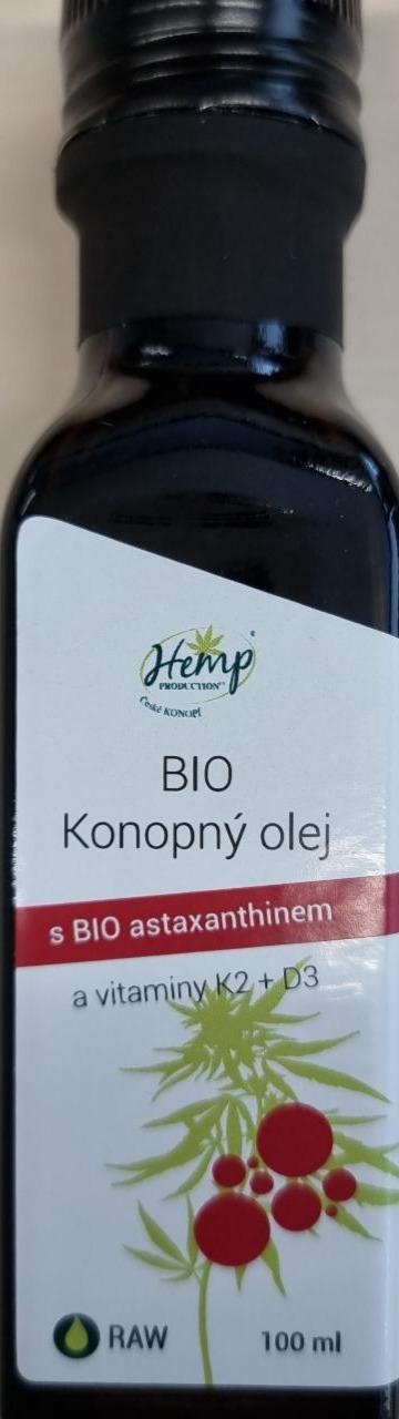 Fotografie - BIO Konopný olej s BIO astaxanthinem a vitamíny K2 + D3 - HEMP PRODUCTION CZ, s.r.o.