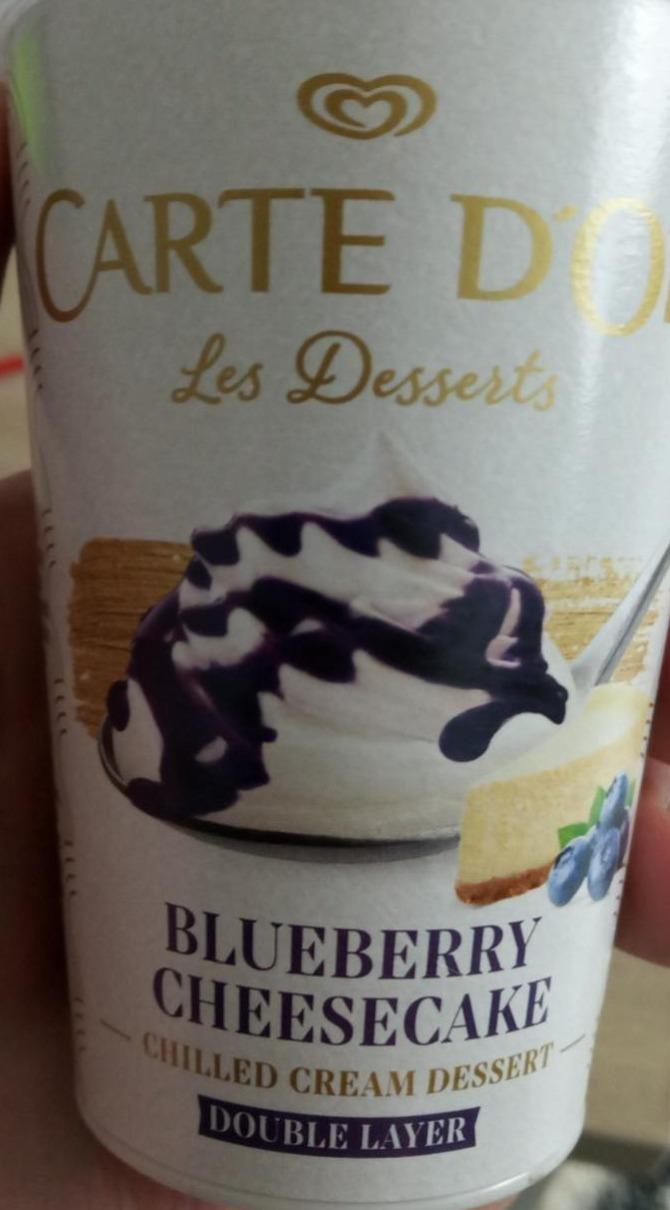Fotografie - Les Desserts Blueberry Cheesecake cream dessert Carte d'Or