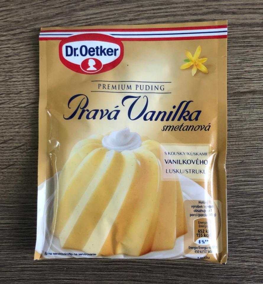 Fotografie - Premium puding pravá vanilka smetanová hotový pokrm Dr.Oetker