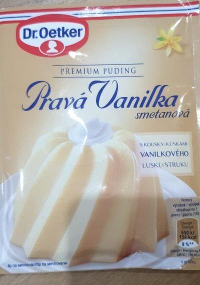 Fotografie - Premium puding pravá vanilka smetanová hotový pokrm Dr.Oetker