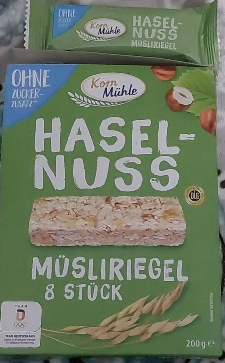 Fotografie - Hasel-Nusw Müsliriegel Korn Mühle