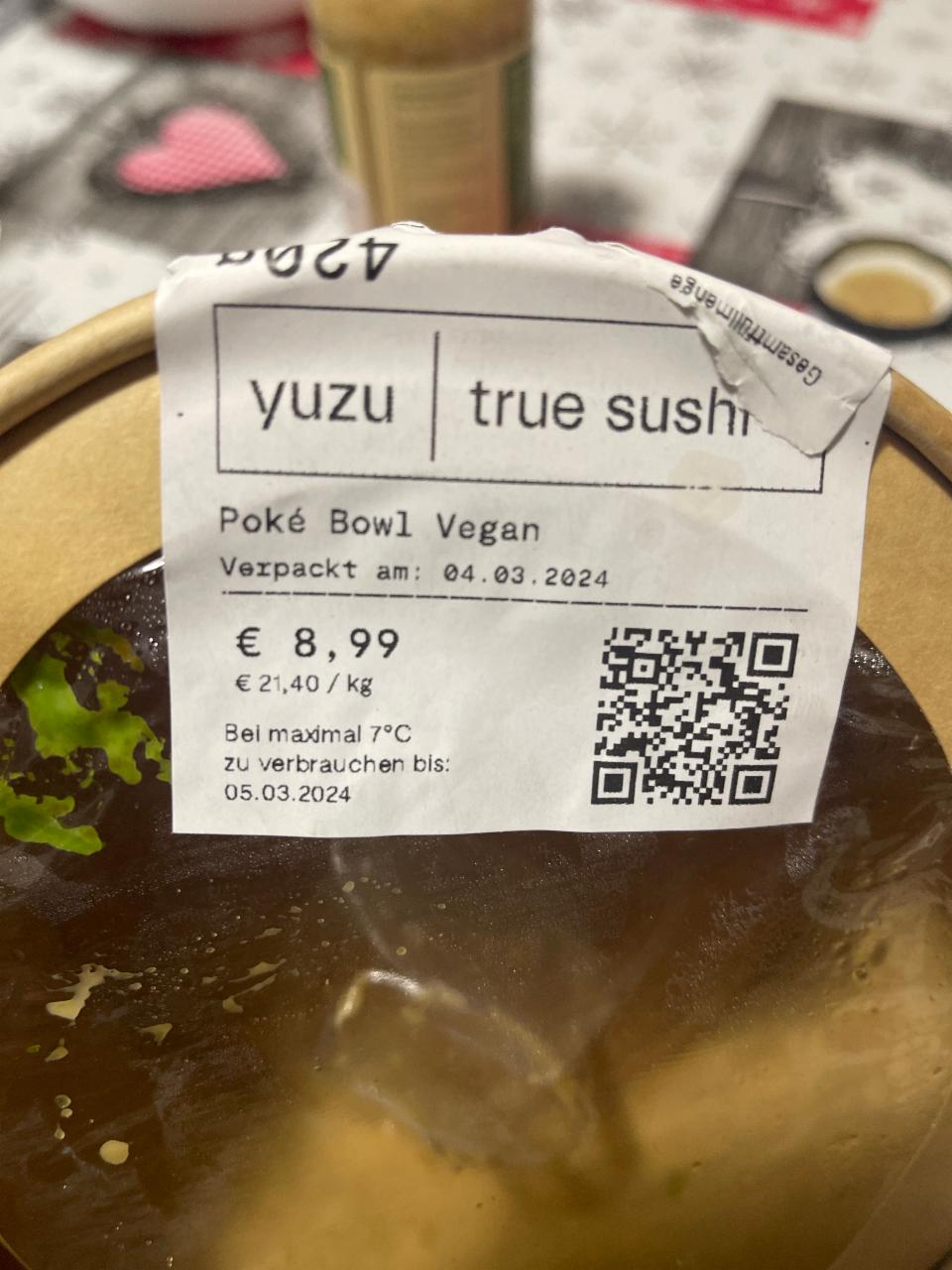 Fotografie - Poké Bowl Vegan Yuzu Food