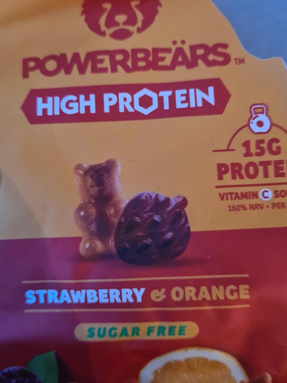 Fotografie - High Protein Strawberry & Orange sugar free Powerbeärs